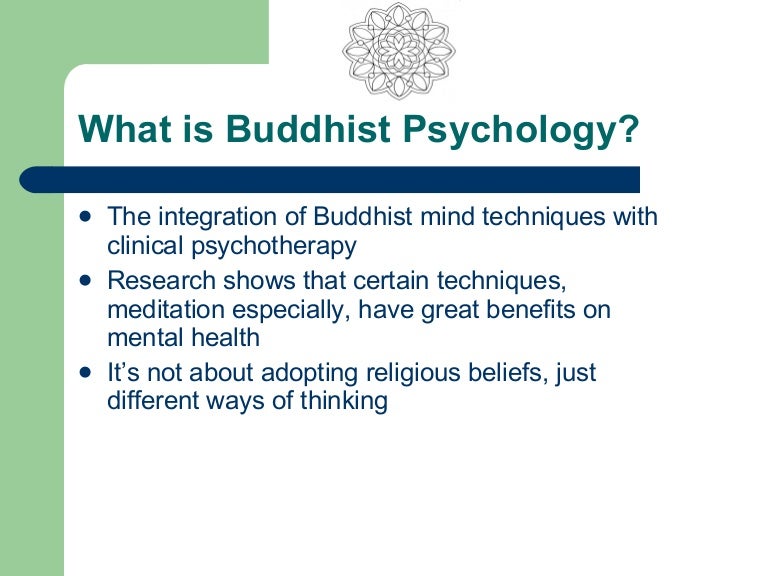 Mind in Buddhist Psychology